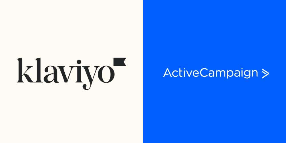 Klaviyo and ActiveCampaign logos